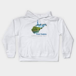 USA State of West Virginia Psalm 2:8 - My Inheritance and possession Kids Hoodie